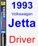 Driver Wiper Blade for 1993 Volkswagen Jetta - Vision Saver