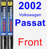 Front Wiper Blade Pack for 2002 Volkswagen Passat - Vision Saver