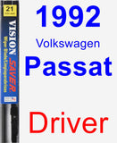 Driver Wiper Blade for 1992 Volkswagen Passat - Vision Saver