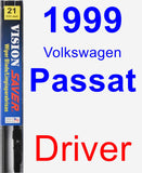 Driver Wiper Blade for 1999 Volkswagen Passat - Vision Saver