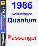 Passenger Wiper Blade for 1986 Volkswagen Quantum - Vision Saver