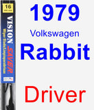 Driver Wiper Blade for 1979 Volkswagen Rabbit - Vision Saver