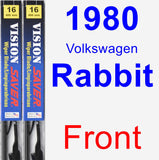 Front Wiper Blade Pack for 1980 Volkswagen Rabbit - Vision Saver