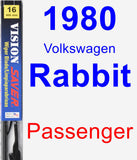 Passenger Wiper Blade for 1980 Volkswagen Rabbit - Vision Saver