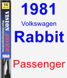 Passenger Wiper Blade for 1981 Volkswagen Rabbit - Vision Saver