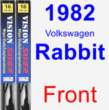 Front Wiper Blade Pack for 1982 Volkswagen Rabbit - Vision Saver