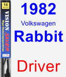 Driver Wiper Blade for 1982 Volkswagen Rabbit - Vision Saver