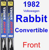 Front Wiper Blade Pack for 1982 Volkswagen Rabbit Convertible - Vision Saver