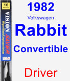 Driver Wiper Blade for 1982 Volkswagen Rabbit Convertible - Vision Saver