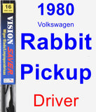 Driver Wiper Blade for 1980 Volkswagen Rabbit Pickup - Vision Saver