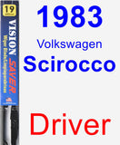 Driver Wiper Blade for 1983 Volkswagen Scirocco - Vision Saver