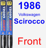 Front Wiper Blade Pack for 1986 Volkswagen Scirocco - Vision Saver