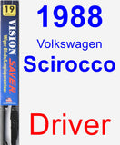 Driver Wiper Blade for 1988 Volkswagen Scirocco - Vision Saver