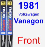 Front Wiper Blade Pack for 1981 Volkswagen Vanagon - Vision Saver