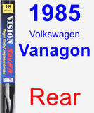 Rear Wiper Blade for 1985 Volkswagen Vanagon - Vision Saver