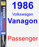 Passenger Wiper Blade for 1986 Volkswagen Vanagon - Vision Saver