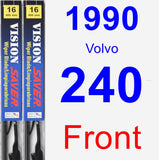 Front Wiper Blade Pack for 1990 Volvo 240 - Vision Saver