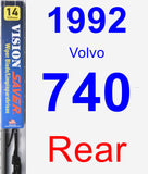 Rear Wiper Blade for 1992 Volvo 740 - Vision Saver