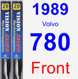 Front Wiper Blade Pack for 1989 Volvo 780 - Vision Saver