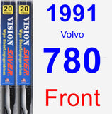 Front Wiper Blade Pack for 1991 Volvo 780 - Vision Saver