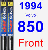 Front Wiper Blade Pack for 1994 Volvo 850 - Vision Saver