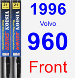 Front Wiper Blade Pack for 1996 Volvo 960 - Vision Saver