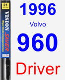 Driver Wiper Blade for 1996 Volvo 960 - Vision Saver