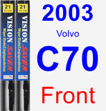 Front Wiper Blade Pack for 2003 Volvo C70 - Vision Saver