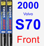 Front Wiper Blade Pack for 2000 Volvo S70 - Vision Saver