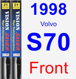 Front Wiper Blade Pack for 1998 Volvo S70 - Vision Saver