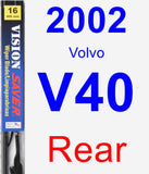 Rear Wiper Blade for 2002 Volvo V40 - Vision Saver