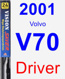 Driver Wiper Blade for 2001 Volvo V70 - Vision Saver