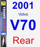 Rear Wiper Blade for 2001 Volvo V70 - Vision Saver