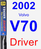 Driver Wiper Blade for 2002 Volvo V70 - Vision Saver