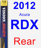 Rear Wiper Blade for 2012 Acura RDX - Rear