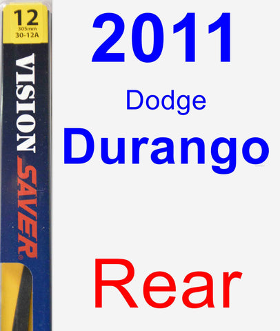 Rear Wiper Blade for 2011 Dodge Durango - Rear