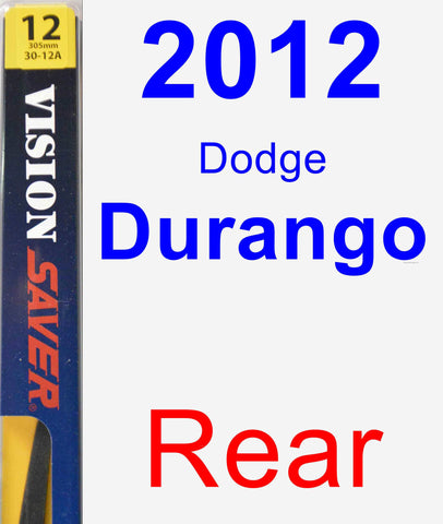 Rear Wiper Blade for 2012 Dodge Durango - Rear