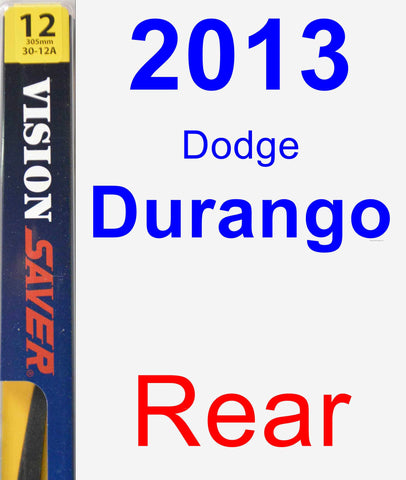 Rear Wiper Blade for 2013 Dodge Durango - Rear