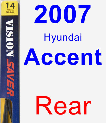 Rear Wiper Blade for 2007 Hyundai Accent - Rear