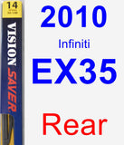 Rear Wiper Blade for 2010 Infiniti EX35 - Rear