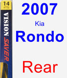 Rear Wiper Blade for 2007 Kia Rondo - Rear