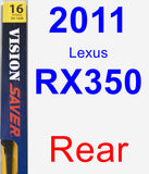 Rear Wiper Blade for 2011 Lexus RX350 - Rear