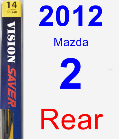 Rear Wiper Blade for 2012 Mazda 2 - Rear