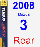 Rear Wiper Blade for 2008 Mazda 3 - Rear