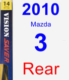 Rear Wiper Blade for 2010 Mazda 3 - Rear