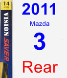 Rear Wiper Blade for 2011 Mazda 3 - Rear