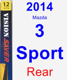 Rear Wiper Blade for 2014 Mazda 3 Sport - Rear