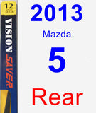 Rear Wiper Blade for 2013 Mazda 5 - Rear