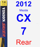 Rear Wiper Blade for 2012 Mazda CX-7 - Rear