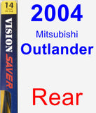 Rear Wiper Blade for 2004 Mitsubishi Outlander - Rear